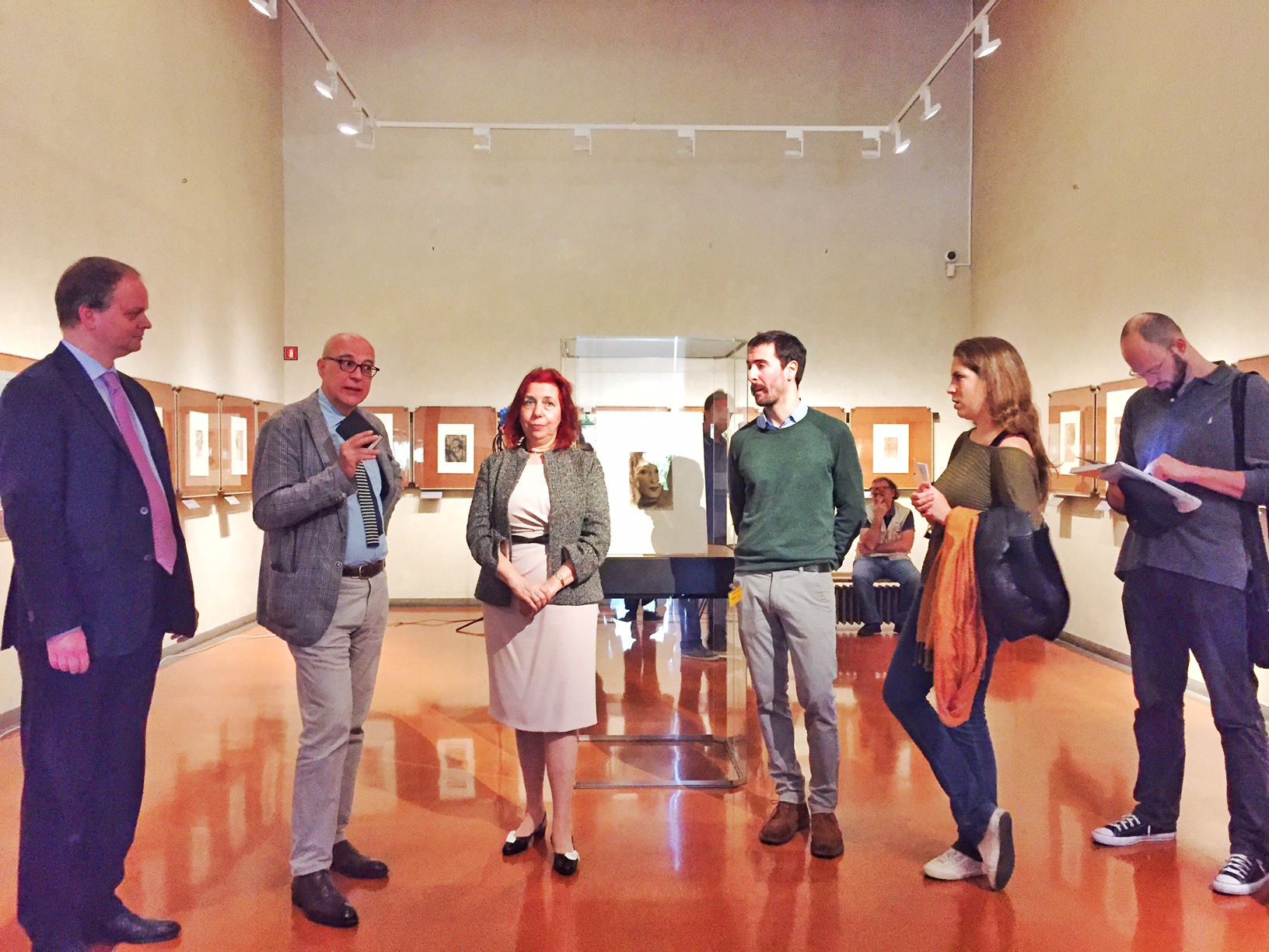 Gazes of the 20th Century press preview with Eike Schmidt, director of the Uffizi (far left)