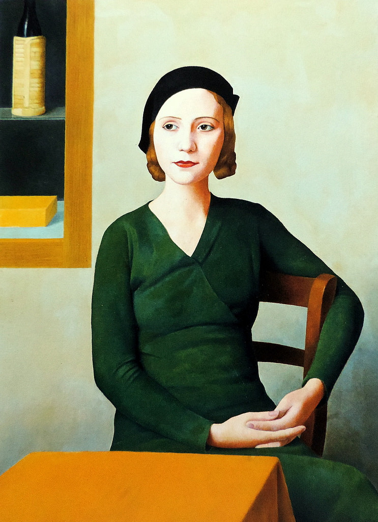 "Woman at the Café" painted by Antonio Donghi | Photo by Li Taipo on Flickr