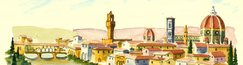 A watercolour of Florence taken from AILO's website http://ailonews.org