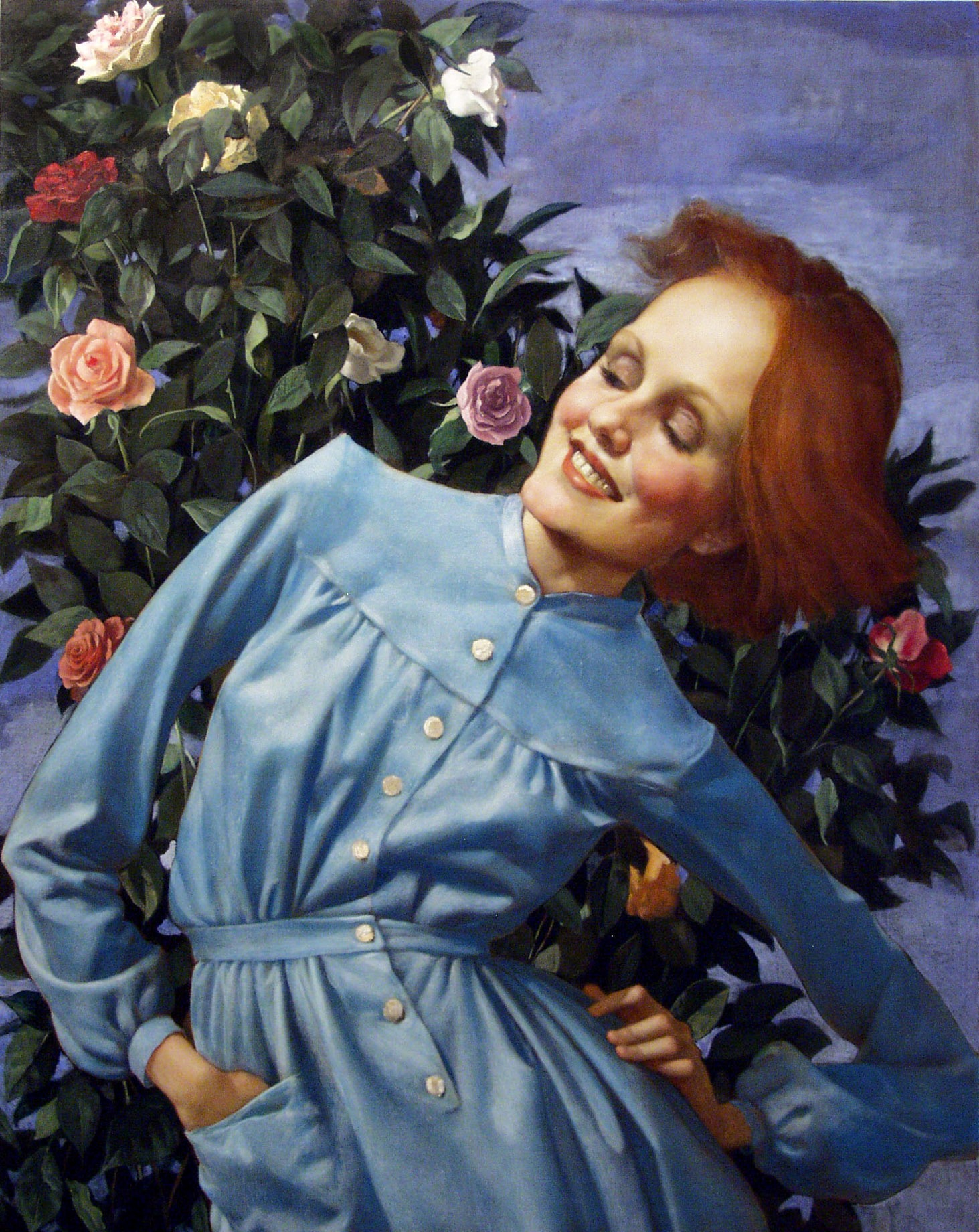 Bent Lady, 2003. Oil on canvas. 48 x 38 inches. Courtesy Lindon Gallery. © John Currin. Image courtesy Gagosian Gallery and Sadie Coles HQ.