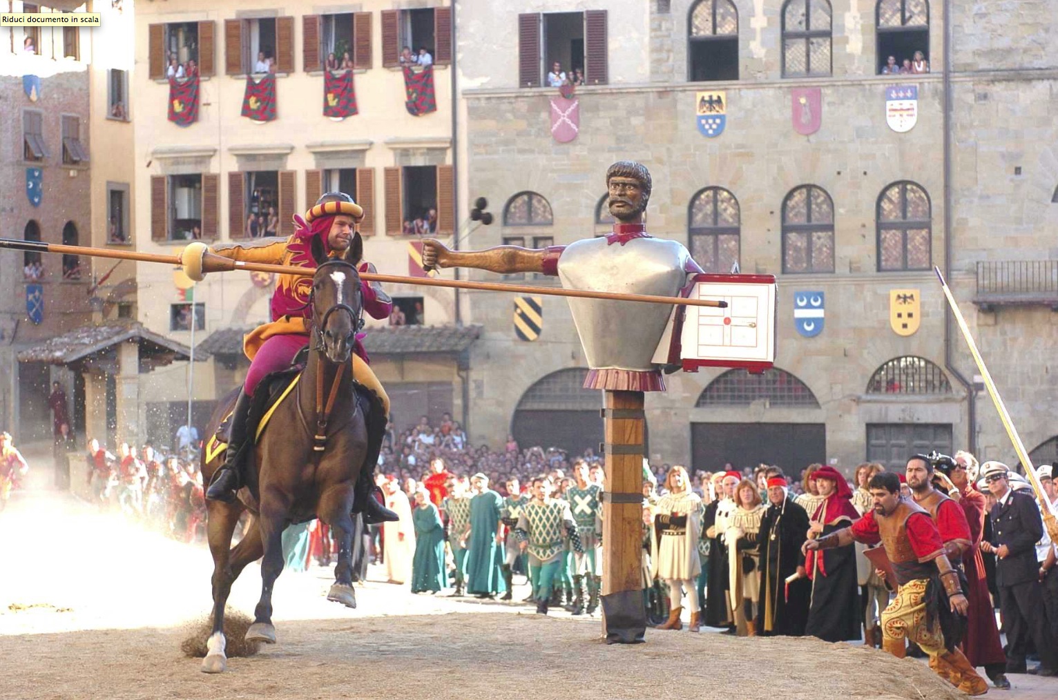 The charge of the Porta del Foro knight 