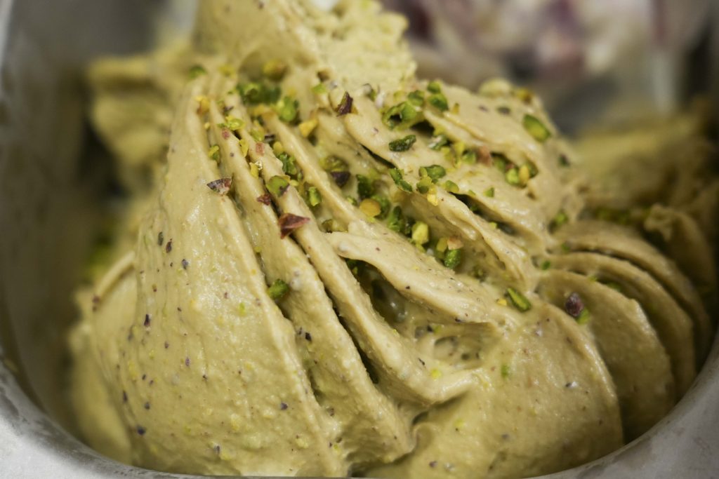 Close up of pistachio gelato. Ph. Marco Badiani