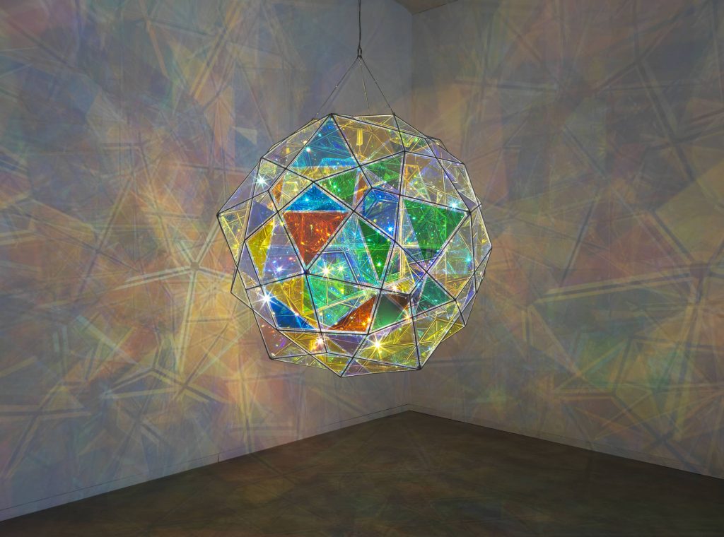 Firefly Double Polyhedron Sphere Experiment, 2020. Ph. Jens Ziehe © Olafur Eliasson