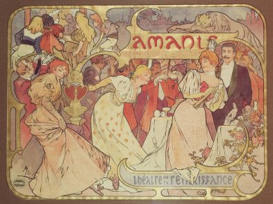 Alphonse Mucha 'Les Amants' 1895 © Mucha Trust 2023