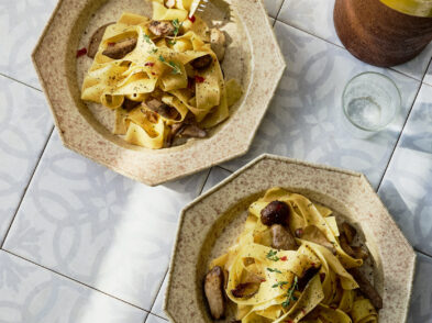 Luciano's tagliatelle with porcini mushrooms ph. Nico Schinco